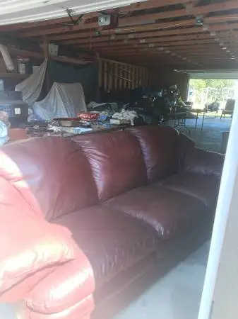 Leather  Couch and Chair For Sale
