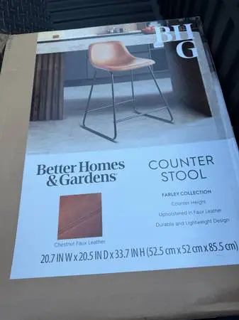 Leather Bar Stools New In Box - $80
