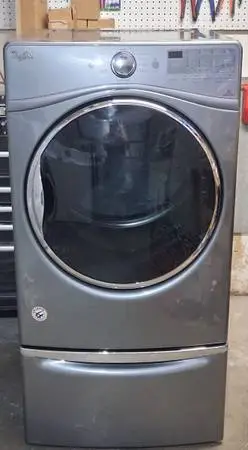 Whirlpool (steam capable) gas dryer on pedestal for sale.