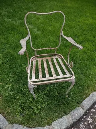 Set of Vintage wrought iron and cast aluminum PATIO Chairs