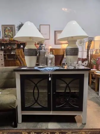 Black & White Accent Console Cabinet