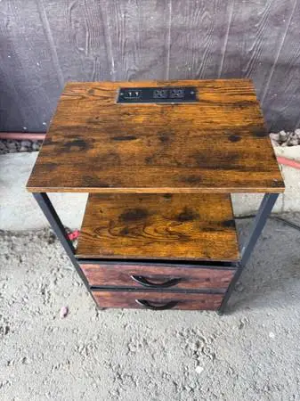 nightstand with power strip
