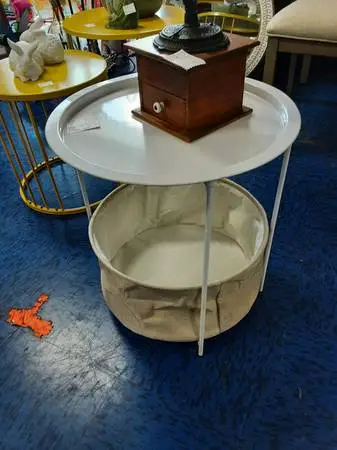 Metal Table with Basket New 1914