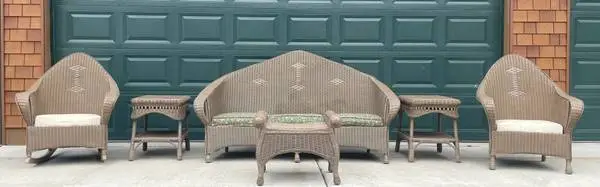 Vintage Wicker Furniture Set