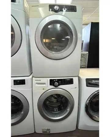 Samsung Washer and Dryer Set Stackable in White