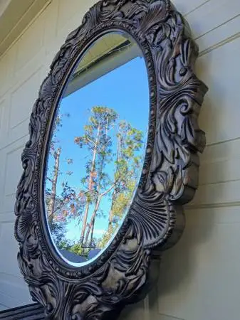 BEAUTIFUL LARGE OVAL WALL MIRROR 52 HIGH