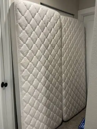 RV mattress Queen size (2) pieces for easy removal
