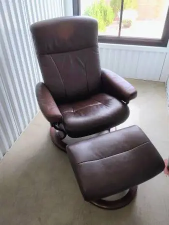 Ekornes Stressless recliner and ottoman