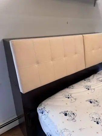 Queen Headboard with an abundant amount of concealed storage