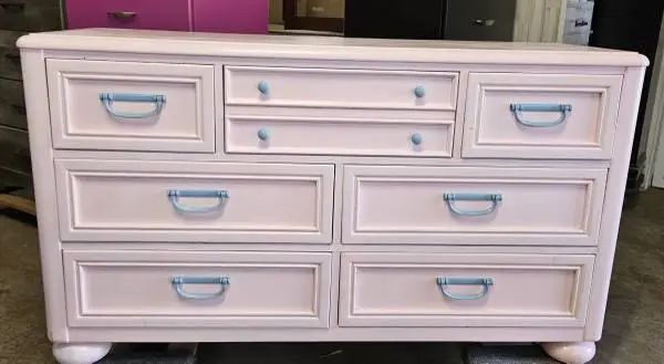 6 DRAWER DRESSER - LARGE SIZE $399.-MEDIUM SIZE $349-LARGE PINK DRESSER