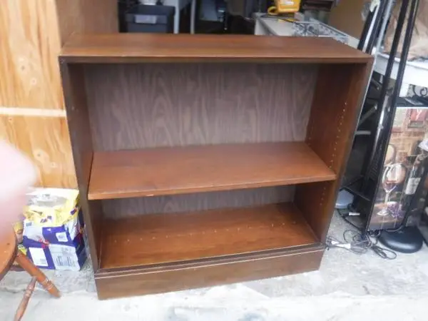 All Wood Bookshelf 2 Shelves