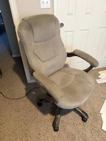 Excellent condition gray suede  Office Chair - can deliver.