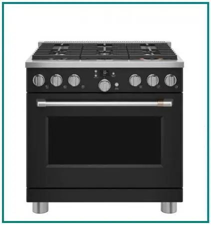 Café 36 Freestanding Dual Fuel True Convection Range Matte Black