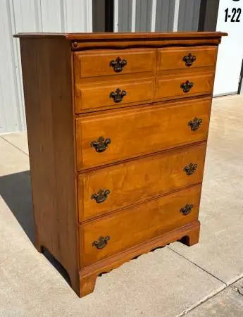 PRICE REDUCED Antique Solid Rock Maple 4 Drawer Chest of Drawers