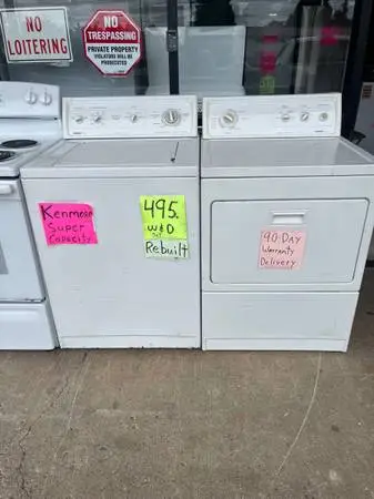 Washer dryer set kenmore super capacity warranty delivery call/text