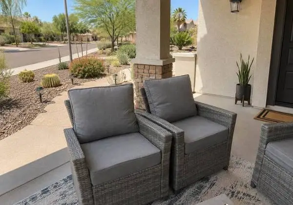 Pair of Rattan Outdoor Patio Chairs *New*