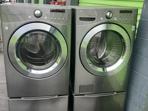 Washer and dryer stainless steel lg