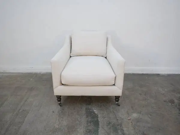 Lulu & Georgia Fabienne Accent Chair, Eggshell Crypton