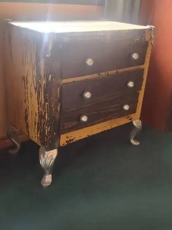 Vintage three drawer shabby dresser