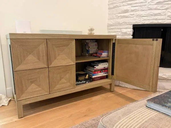 Washed Walnut Buffet/Sideboard - 2-Door, Deep Storage