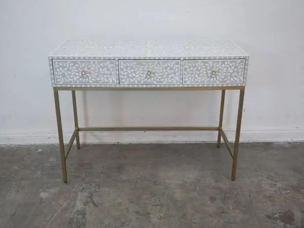 Anthropolgie Scroll Vine Inlay Vanity Table