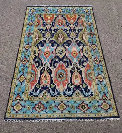 Oushak rug hand-knotted 6 x 9