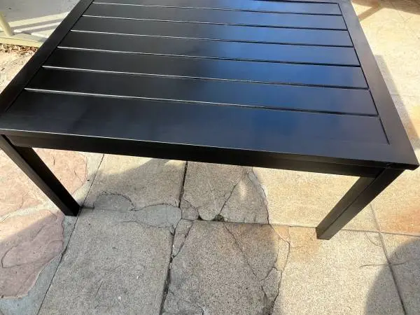 Metal Patio End Table or Outdoor Accent Table