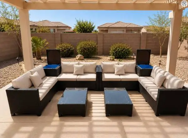 8 Piece Outdoor Modular Patio Set w/Storage *New*