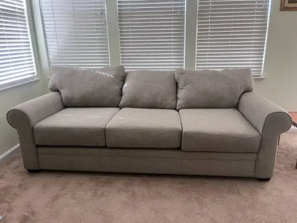 __MUST SELL__ COFFEE FABRIC LARGE SOFA