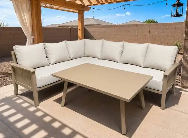Beige Outdoor Patio Aluminum Sectional *New*