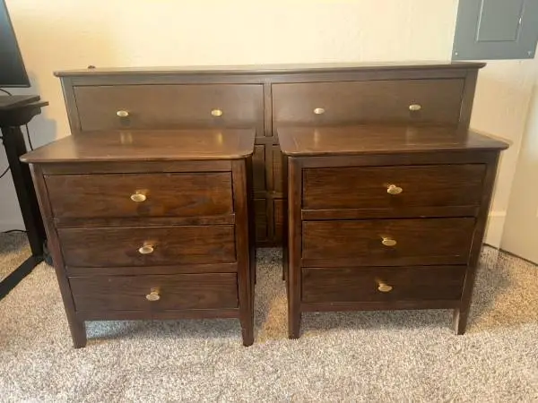 3 price bedroom furniture set - dresser & 2 night stands