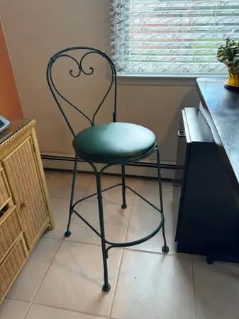 Three Beautiful High End Metal Barstools Made in USA