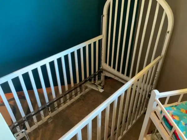 Beautiful Baby Crib with matching changing table