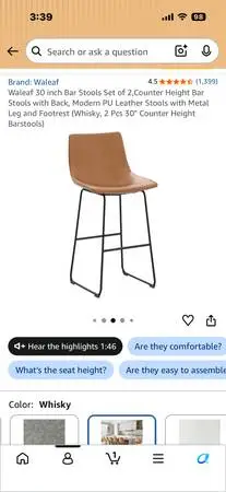 4 NEW BARSTOOLS 30