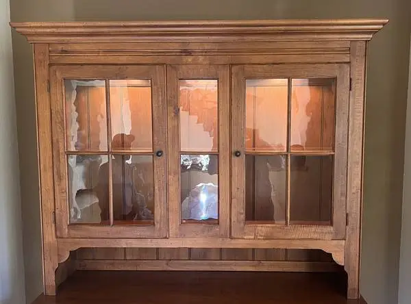 Ethan Allen Vintage Lighted Display Hutch