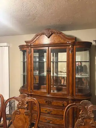 Traditional ornate dining room table