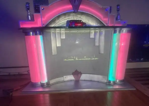 Custom-Made Neon Fireplace (Blown Glass) High End