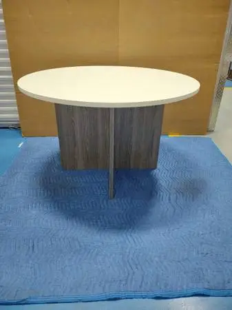 **2 New in Box White 42 Round Meeting Conference Table Reg$310