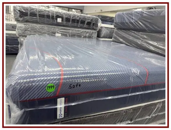 King Size Sealy Posturepedic Elite Hybrid Mattress & Boxes Bed