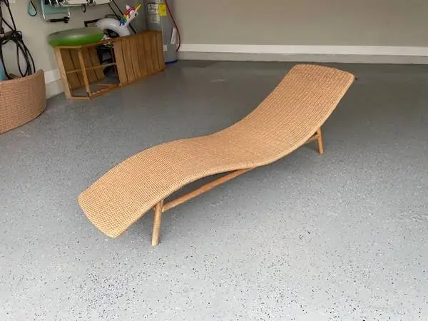 Teak deck chair