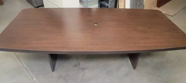 8 Espresso Conference room Office Furniture table used Boat shape