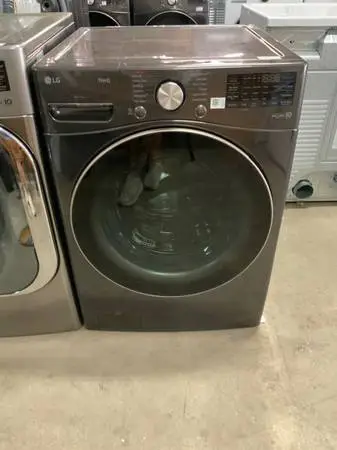 **LG BLACK STEEL FRONT LOAD 4.5 CU FT SINGLE WASHER**ON SALE**