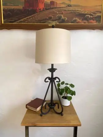 Vintage Wrought Iron Table Lamp