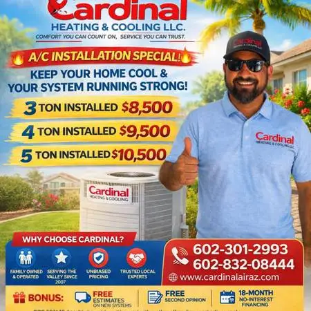 Cardinal Heating and Cooling HUGE SALE ON ALL AC UNITS Heatpump hvac