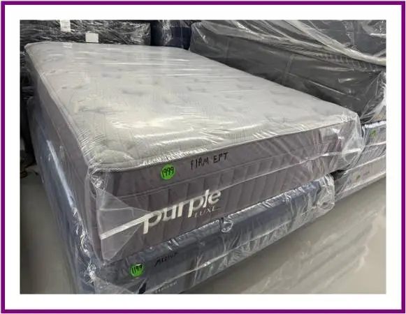 QUEEN SIZE PURPLE LUXE REJUVENATE PLUS PILLOW TOP MATTRESS & BOX BED
