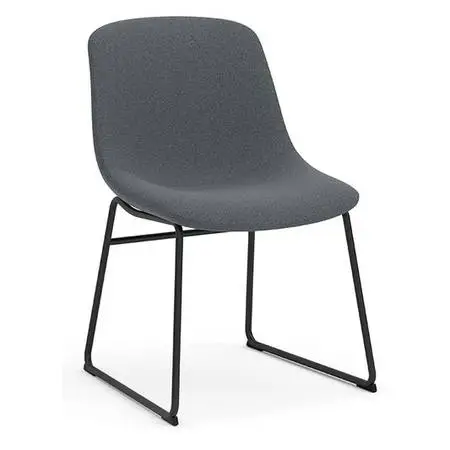 *3 colors New Zest Fabric Shell Guest Chairs w/Black Frame