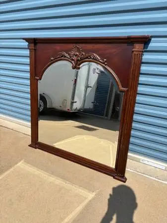 Big Beautiful Beveled Glass Mirror by Drexel Furniture