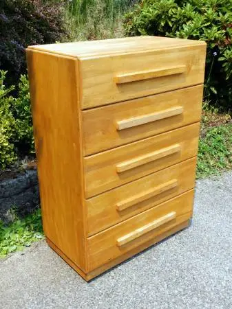 5-Drawer MCM Golden Brown Dresser
