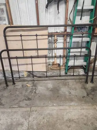 King size medal bed frame