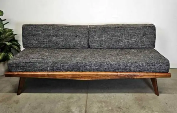 A P 60s day bed / couch in solid walnut